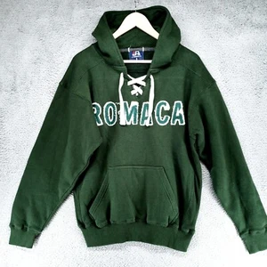J. America Romaca Mens Size S Hoodie Sweatshirt Green Cotton Blend Unisex - Picture 1 of 13