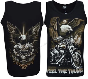 Eagle Biker Native American Indianer Motorrad Donner ärmellose Weste Tank Top - Bild 1 von 3