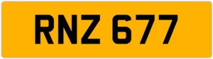 RNZ 677 R 3x3 PLACA DE NÚMERO PRIVADA SIN FECHA ROB ROY RICK RYAN RUS RUSSELL RILEY - Imagen 1 de 1