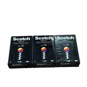 3x Scotch 3M VHS-C Tape Extra Grade Plus EG+ EC-30 New Unopened - Still Sealed - Picture 1 of 2