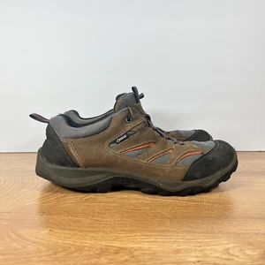 Ecco Receptor Goretex Brown Gray Leather Hiking Shoes Men's Size EU 43 US 9.5 - Picture 1 of 9