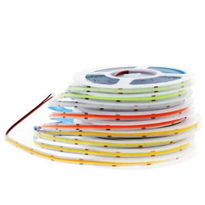 COB LED Dimmable Strip Light 8mm 480led/m High Density DC 12V 24V Flexible lamp - Picture 1 of 24