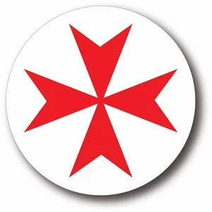 Templar Cross Logo Car Truck Outdoor Decal Sticker 3.5" - Picture 1 of 1