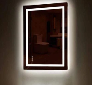 TOOLKISS Vanity Mirrors 28"Wx36"H Frameless Anti-Fog LED Light w/ Front Light - Picture 1 of 8