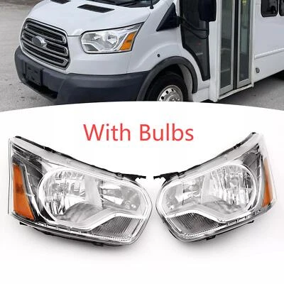 For 2014-2024 Ford Transit 150 250 350 Headlight w/Bulbs Driver Passenger Side - Image 1 of 4