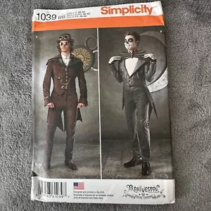 Simplicity 1039 Sz 46-52 Mens ArkiVestrty Steampunk Fantasy Costume Cosplay - Picture 1 of 6