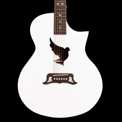 Lindo White Dove V3 Electro Acoustic Guitar Gloss Finish | Roasted Maple Binding