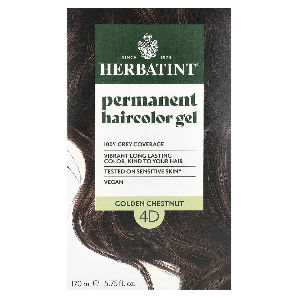 Herbatint Permanent Herbal Haircolour GEL 4d Golden Chestnut 135 Ml