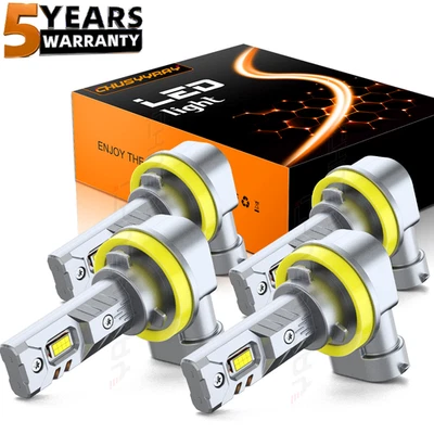 4PCS High Low Beam For Nissan Kicks 2019-2024 Led Headlight Bulbs H9 H11 Bright - Image 1 of 4