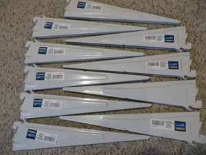 10 Everbilt 12" L White Metal Regular Duty Support Bracket For Metal/Wire - Picture 1 of 4