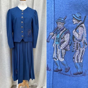 Peter Hahn BAVARIA LODEN Anzug-Set aus reiner Wolle Blazer und Faltenrock - Bild 1 von 10