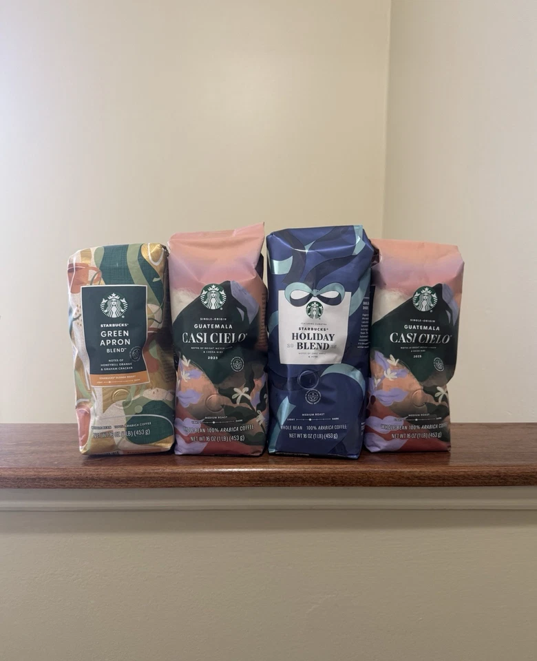 Lote de 4 bolsas de café Starbucks de 1 libra Foto 1 de 1