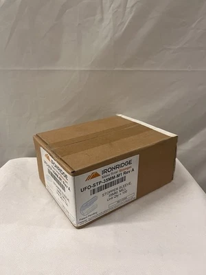 Ironridge UFO-STP-35MM-M1 Rev A Stopper Sleeves 35mm Qtd. 100 Cor, Prata Novo - Imagem 1 de 2