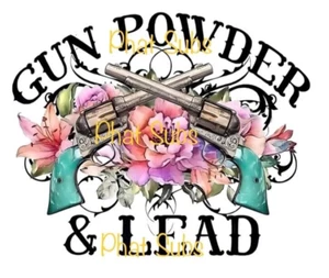 Sublimation Print Gun Powder & Lead Ready To Press Heat Transfer - Picture 1 of 1