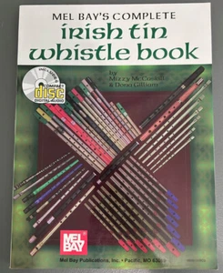 Irish Tin Whistle Book Mel Bay's Complete CD Sheet Music Lesson Book - Picture 1 of 2