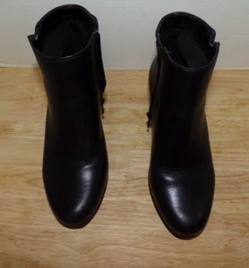 NATURALIZER Landry Ankle Booties Black Suede Wedge Heel - Size 5 M - Picture 1 of 6