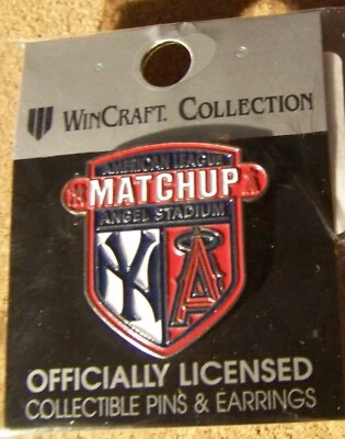 2021 New York Yankees NY LA Los Angeles Angels pin Matchup Angel Stadium c46297 - Image 1 of 4