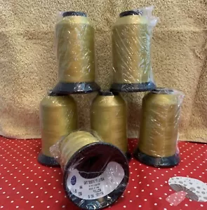 Coats Emb Thread CF Polyester Yellow NEW Lot Of 6 See Label For Info USA - Picture 1 of 4