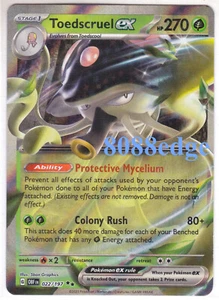 POKEMON "TOEDSCRUEL" #022/197 OBSIDIAN FLAMES HOLO DOUBLE RARE - NEVER PLAYED - Picture 1 of 1