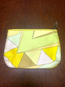 Emilio Pucci Woman Pouch Bag Small Yellow Tone Multi PastelColor W7.5xD0.4xH5.7 - Picture 1 of 7