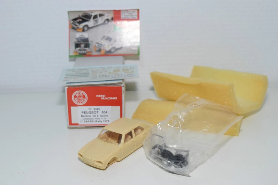 . KIT MINI RACING 426 PEUGEOT 504 BERLINA GR 2 SAFARI RALLY 1975 RESINA MIB RARO - Immagine 1 di 4