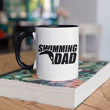 Swimming Dad Mug Fathers Day Swimmer Coffee Mugs Funny Gifts For Swim Dads Gifts