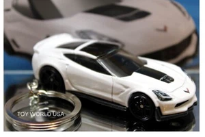 Custom Key Chain Chevy C7 Corvette Z06 white - Picture 1 of 1