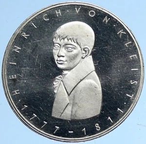 1977 G Germany POET Heinrich Kleist Antique Proof Silver 5 M German Coin i112842 - Picture 1 of 3