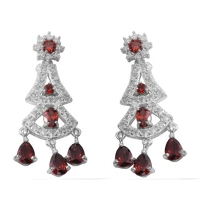 RED CHANDELIER EARRINGS #redchandelierearrings #chandelierearrings #earrings - Picture 1 of 4