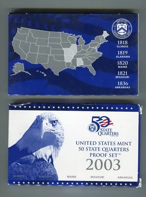 2003 UNITED STATES MINT 50 STATE QUARTERS PROOF SET - Image 1 of 4