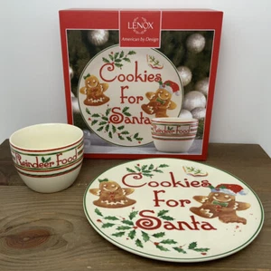 Set biscotti vintage Lenox per Babbo Natale, cibo renne, conto alla rovescia fino a Natale NUOVO - Foto 1 di 24