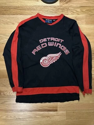 Camiseta deportiva Detroit Redwings NHL para hombre mediana hockey negra logotipo vintage Foto 1 de 4