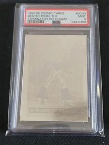 1992 DC COSMIC CARDS DEATHSTROKE THE TERMINATOR HOLOGRAM DCH3 PSA 9 MINT POP 9 - Picture 1 of 2