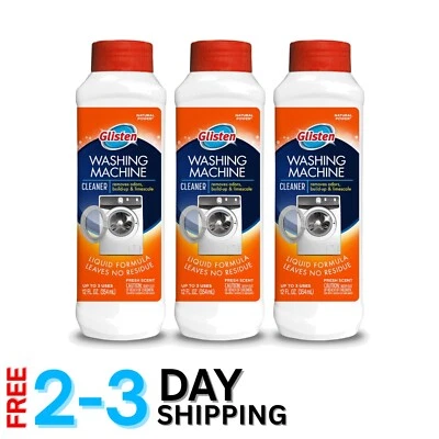 Washing Machine Cleaner Liquid 12 oz 3-Pack Removes Odor & Buildup Fresh Scent - Image 1 of 4