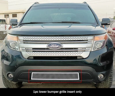 Parachoques de malla cromada de acero inoxidable para Ford Explorer 2011-2015 Foto 1 de 4