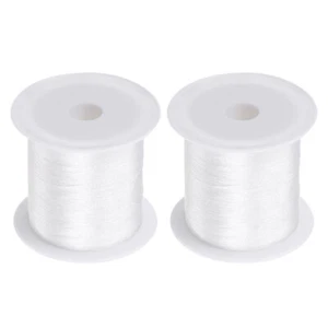 0, 2mm Nylon Cordón Satén Rebordear Cuerda Mano Tejer Hilo, Blanco, 100M, 2uds - Imagen 1 de 5
