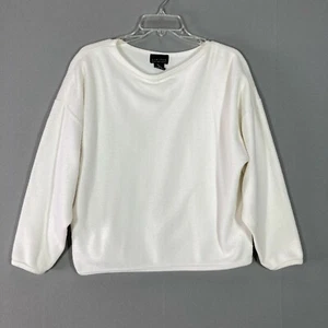 Vintage 90s Limited Sweater Womens XS Textured Sweatshirt Dolman Oversized White - Picture 1 of 12