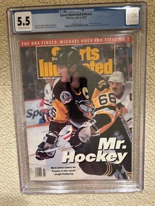 Sports Illustrated 1992 AVAILABLE NOW! Mario Lemieux CGC 5.5 Newsstand  - Picture 1 of 3