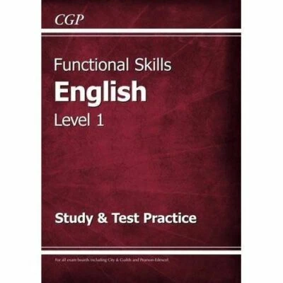 Functional Skills English Level 1 - Study & Test Practice by CGP Books, NEW Book - Image 1 of 4