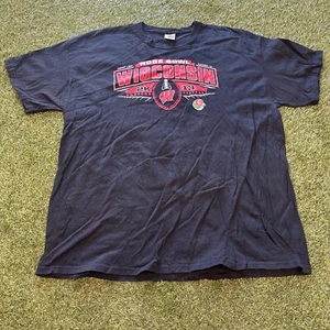 NCAA Rose Bowl 2013 Wisconsin Badgers 2K 13 Black Graphic Logo T Shirt Mens XL - Picture 1 of 8