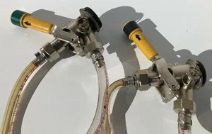 Perlick Beer Ball Tap Keg Draft System Coupler MK-1 w/ANHEUSER BUSCH Line Hose - Picture 1 of 11