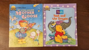 Golden Books Walt Disney Book Lot Winnie The Pooh Dragon Mother Goose - Picture 1 of 4
