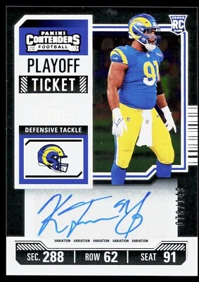 2023 Panini Contenders Kobie Turner Playoff Ticket Rookie Auto Variation /149 - Image 1 of 2