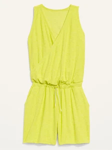 Old Navy Women’s Breathe ON Cross Front V-Neck Romper 3.5 Inseam Size Small - Picture 1 of 3