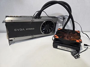 EVGA Nvidia GeForce GTX 1080 Hybrid GPU 8GB Gaming Graphics Card GPU HDMI DP DVI - Picture 1 of 16