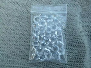 Faceted Acrylic Diamond Charms Fake Diamonds with Hole for Ribbon Pack Of 20 - Picture 1 of 12