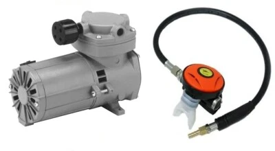 Compresor de aire de buceo 12V 40 lpm cachimba sin aceite + regulador con bomba Thomas Foto 1 de 4