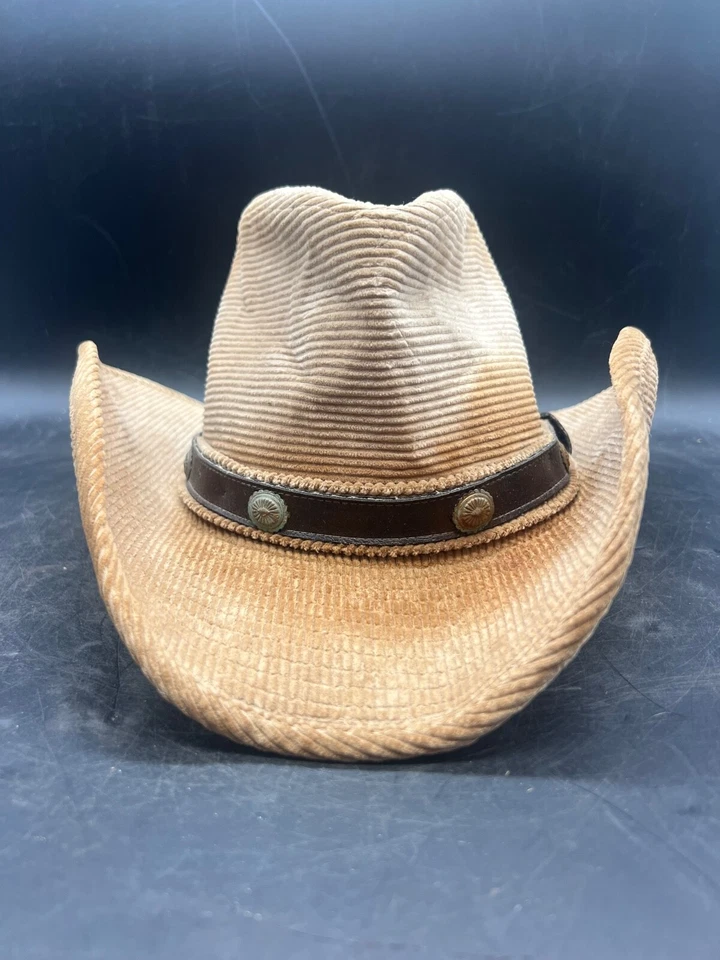 De Colección Resistol Vaquero Occidental Autoformado Pana Marrón Ranchero EE. UU. Talla 7 1/4 Foto 1 de 4