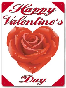 Happy Valentine's Day metal SIGN beautiful great gift amazing colors art 596 - Picture 1 of 2