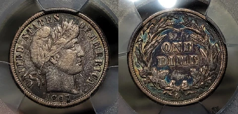 1897 O Barber Dime 10c PCGS VF 35 Better Date!! Cover